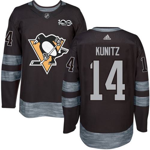 Adidas Penguins #14 Chris Kunitz Black 1917-100th Anniversary Stitched NHL Jersey